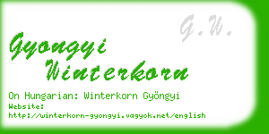 gyongyi winterkorn business card